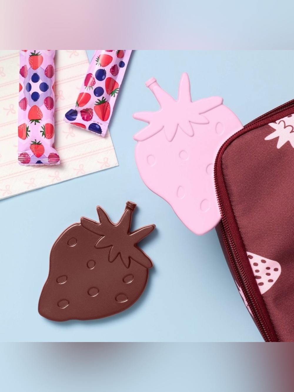 Lunchbox Ice Packs - Flowers, Dinosaurs, Strawberries, or Cowboy - Picture 7 of 11